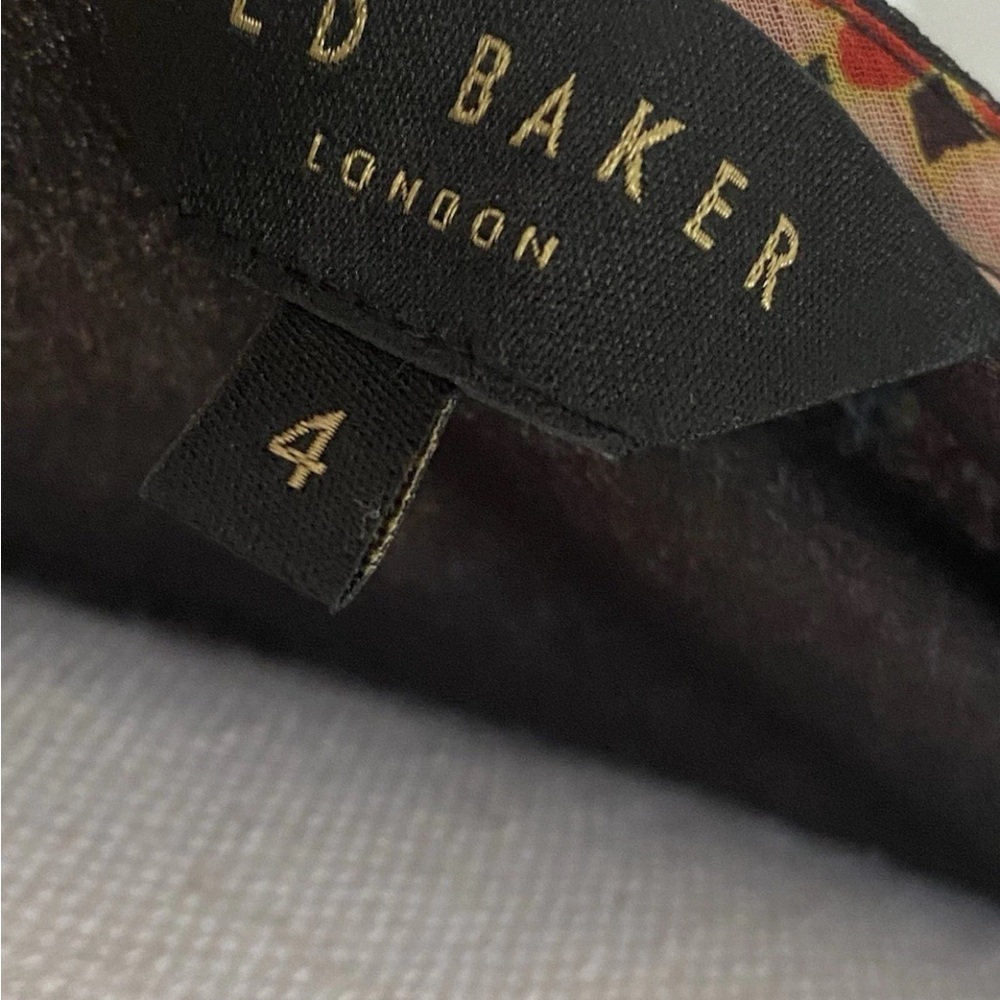 NWT Ted Baker Tiania Smock Panel Wrap Mini Dress Floral Lightweight Sz 4 Rt $295 - Picture 9 of 15
